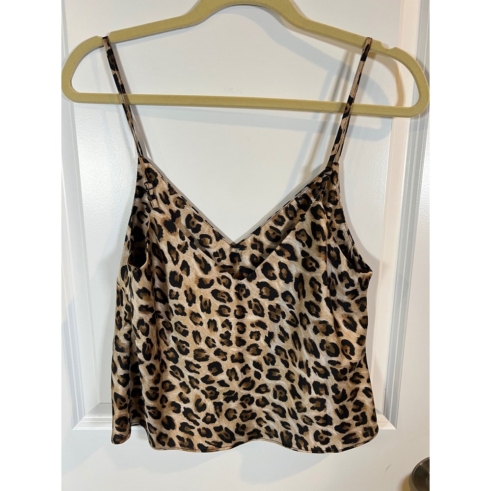 Unbranded Womens Camisole Leopard Animal Print Brown Size M